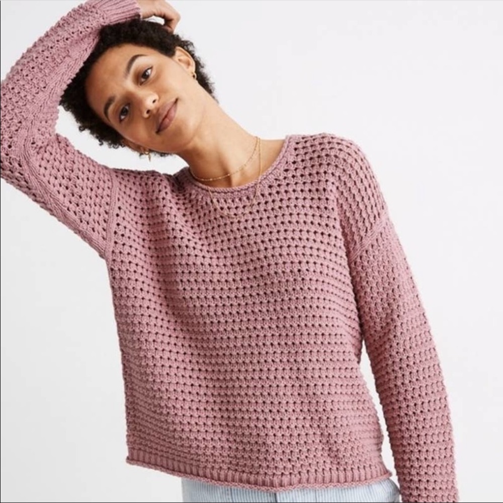 NEW Madewell Open Stitch Austen Knit Sweater Top - Picture 11 of 11